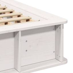 Berkfield Home Bed Frame with Lift-Up Storage - White, 150 x 200cm, Solid Pine in White - Size: 150 x 200 cm - thumbnail 9