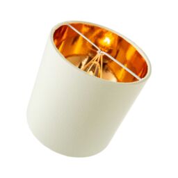 Happy Homewares Contemporary Cotton Lamp/Light Shade with Shiny Paper Inner in Cream - Size: 14 inches - thumbnail 3