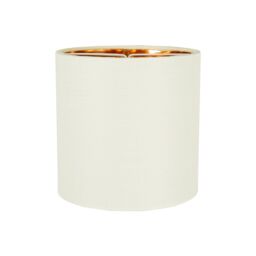 Happy Homewares Contemporary Cotton Lamp/Light Shade with Shiny Paper Inner in Cream - Size: 14 inches - thumbnail 1