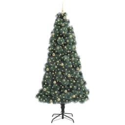 Berkfield Home Artificial Pre-lit Christmas Tree with Ball Set Green 240 cm - thumbnail 3