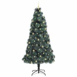 Berkfield Home Artificial Pre-lit Christmas Tree with Ball Set Green 240 cm - thumbnail 4
