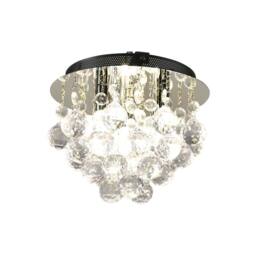 First Choice Lighting Myriad - Jewelled Droplet Chrome Flush Ceiling Light in Silver - thumbnail 2