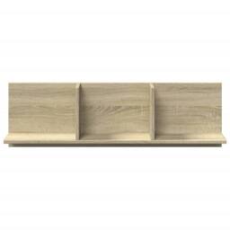 Berkfield Home Wall Cabinet 100x16.5x30 cm Sonoma Oak Engineered Wood in Light Oak - thumbnail 4