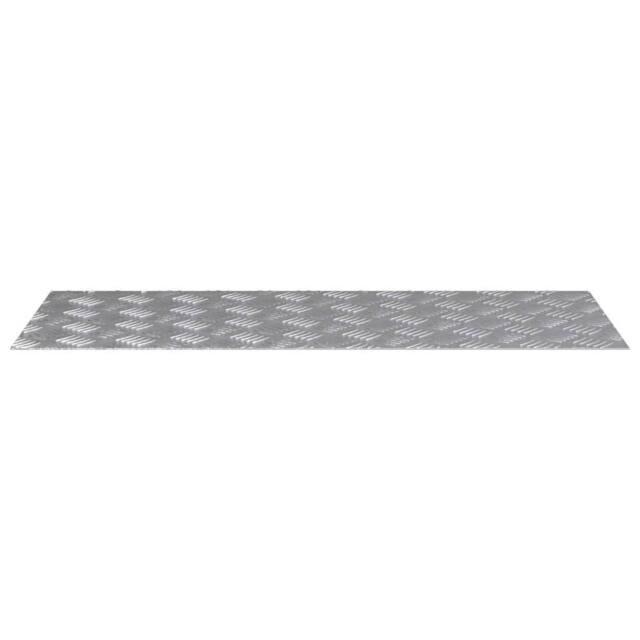 Berkfield Home Modern Aluminum Checker Plates 2 pcs Non-Slip 100x40 cm in Grey - Size: Medium - image 1