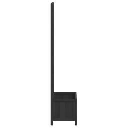 Berkfield Home Planter with Trellis Black Solid Wood Fir - thumbnail 5