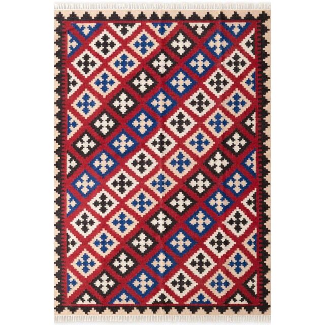 THE RUGS Kamal Kelim Rug - Vintage Design Handwoven Wool Cotton Reversible 3 mm - Size: 120 cm x 170 cm - image 1