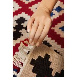 THE RUGS Kamal Kelim Rug - Vintage Design Handwoven Wool Cotton Reversible 3 mm - Size: 120 cm x 170 cm - thumbnail 4