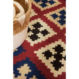 THE RUGS Kamal Kelim Rug - Vintage Design Handwoven Wool Cotton Reversible 3 mm - Size: 120 cm x 170 cm - thumbnail 5