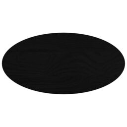 Berkfield Home Table Top Dark Brown 80x40x4 cm Solid Wood Oak Oval - Size: 80 x 40 x 4 cm - thumbnail 2