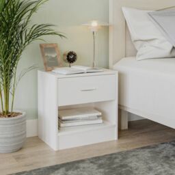 EONLION Set of 2- Modern Single Drawer Nightstand in Dark Grey - thumbnail 3