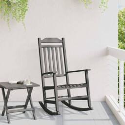 Berkfield Home Garden Rocking Chair Black 65x84x114 cm HDPE - Size: 65 x 84 x 114 cm