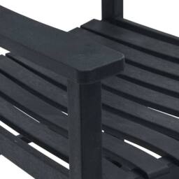Berkfield Home Garden Rocking Chair Black 65x84x114 cm HDPE - Size: 65 x 84 x 114 cm - thumbnail 9