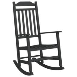 Berkfield Home Garden Rocking Chair Black 65x84x114 cm HDPE - Size: 65 x 84 x 114 cm - thumbnail 3