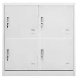 Berkfield Home Locker Cabinet Light Grey 90x45x92.5 cm Steel - thumbnail 3