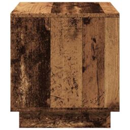 Berkfield Home Coffee Table Old Wood 40x40x43 cm Engineered Wood in Brown - Size: 40 x 40 x 43 cm - thumbnail 5