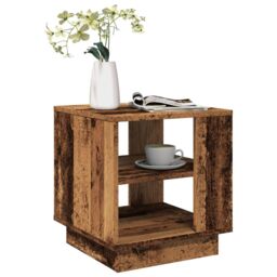 Berkfield Home Coffee Table Old Wood 40x40x43 cm Engineered Wood in Brown - Size: 40 x 40 x 43 cm - thumbnail 1