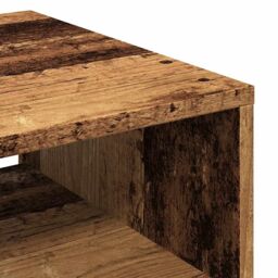 Berkfield Home Coffee Table Old Wood 40x40x43 cm Engineered Wood in Brown - Size: 40 x 40 x 43 cm - thumbnail 7