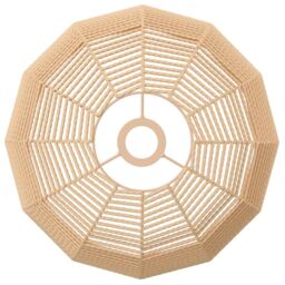 Berkfield Home Ceiling Lamp Shade √ò36x26 cm Iron & Paper in Brown - Size: 36x26 cm - thumbnail 5
