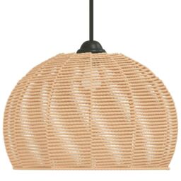Berkfield Home Ceiling Lamp Shade √ò36x26 cm Iron & Paper in Brown - Size: 36x26 cm - thumbnail 4