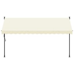 Berkfield Home Retractable Awning Cream 350x150 cm Fabric & Steel - thumbnail 3