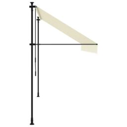 Berkfield Home Retractable Awning Cream 350x150 cm Fabric & Steel - thumbnail 4