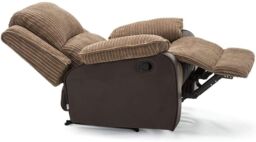SquareBoxx Valencia Manual Latch Recliner Armchair in Brown - thumbnail 5