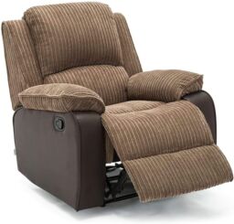 SquareBoxx Valencia Manual Latch Recliner Armchair in Brown - thumbnail 4