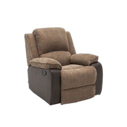 SquareBoxx Valencia Manual Latch Recliner Armchair in Brown - thumbnail 2
