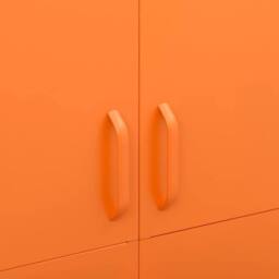 Berkfield Home Wardrobe Orange 90x50x180 cm Steel - Size: 90 x 50 x 180 cm - thumbnail 7