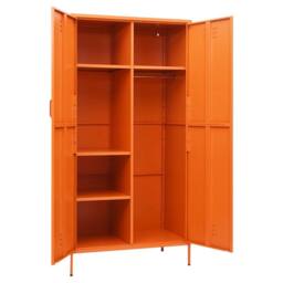 Berkfield Home Wardrobe Orange 90x50x180 cm Steel - Size: 90 x 50 x 180 cm - thumbnail 6