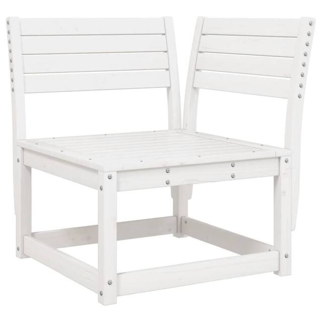 Berkfield Home Garden Sofa Corner White 73x73x78 cm Solid Wood Pine - Size: 73 x 73 x 78 cm - image 1