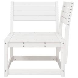 Berkfield Home Garden Sofa Corner White 73x73x78 cm Solid Wood Pine - Size: 73 x 73 x 78 cm - thumbnail 4