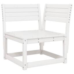 Berkfield Home Garden Sofa Corner White 73x73x78 cm Solid Wood Pine - Size: 73 x 73 x 78 cm - thumbnail 1