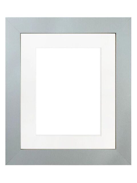 Frames & Mirrors 4U Metro Light Grey Frame with White Mount for Image Size A4 - image 1