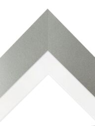 Frames & Mirrors 4U Metro Light Grey Frame with White Mount for Image Size A4 - thumbnail 3