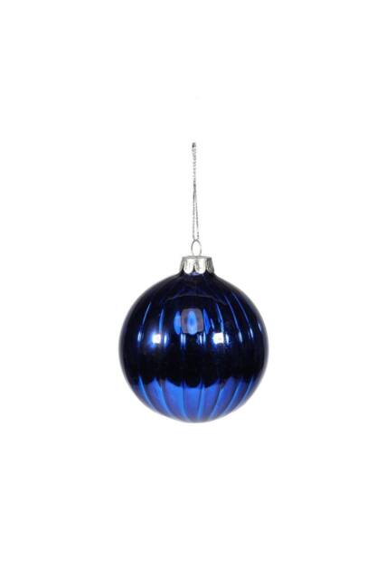 KDMD Royal Blue Shiny Bauble Dia8cm 3 Pack - image 1