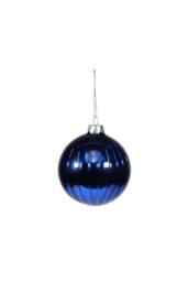 KDMD Royal Blue Shiny Bauble Dia8cm 3 Pack - thumbnail 2