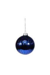 KDMD Royal Blue Shiny Bauble Dia8cm 3 Pack
