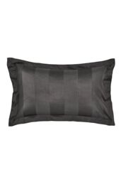 1951 'Serra' Luxury Satin Stripe 250 Thread Count Sateen Duvet Cover Set in Charcoal - Size: Double - thumbnail 4