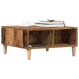 Berkfield Home Coffee Table Old Wood 60x60x30 cm Engineered Wood in Brown - Size: 60 x 60 x 30 cm - thumbnail 1
