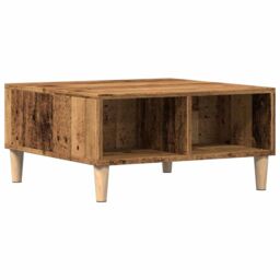 Berkfield Home Coffee Table Old Wood 60x60x30 cm Engineered Wood in Brown - Size: 60 x 60 x 30 cm - thumbnail 6