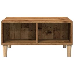 Berkfield Home Coffee Table Old Wood 60x60x30 cm Engineered Wood in Brown - Size: 60 x 60 x 30 cm - thumbnail 4