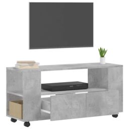 Berkfield Home TV Cabinet Concrete Grey 102x34.5x43 cm Engineered Wood - thumbnail 4