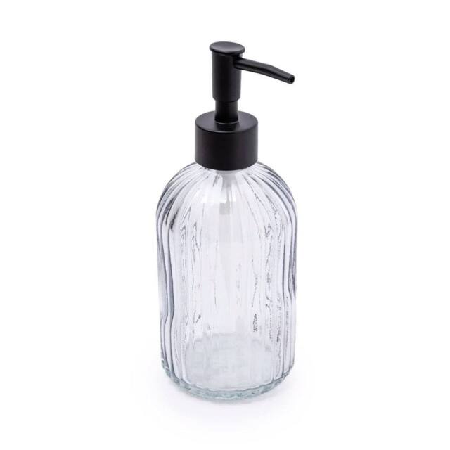 Candlelight Apothecary Glass Soap Dispenser With Black Pump in Grey - image 1