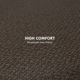 Wyld Haus Roli Linen Look Dark Brown Round Storage Ottoman - thumbnail 6
