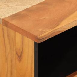 Berkfield Home Bedside Cabinets 2 pcs 40x33x46 cm Solid Wood Acacia in Brown - Size: 40 x 33 x 46 cm - thumbnail 8