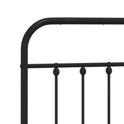 Berkfield Home Metal Bed Frame with Headboard & Footboard Black 120x200 cm - Size: Small Double - thumbnail 9