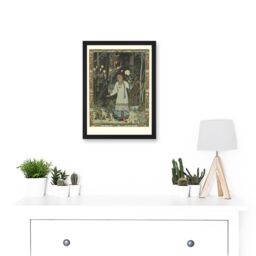 Artery8 Ivan Bilibin Illustration Fairy Tale Vasilisa Beautiful 1990 Artwork Framed Wall Art Print A4 in Black - thumbnail 2