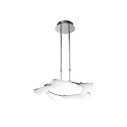 Netlighting Mistral Telescopic 30W LED Round 3000K 2700lm Chrome Frosted Acrylic in Grey