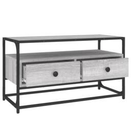 Berkfield Home TV Cabinet Grey Sonoma 80x35x45 cm Engineered Wood - Size: 80 x 35 x 45 cm - thumbnail 5
